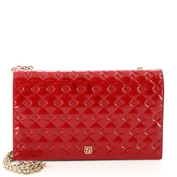 Fendi Fendilicious Wallet on Chain Embossed Patent