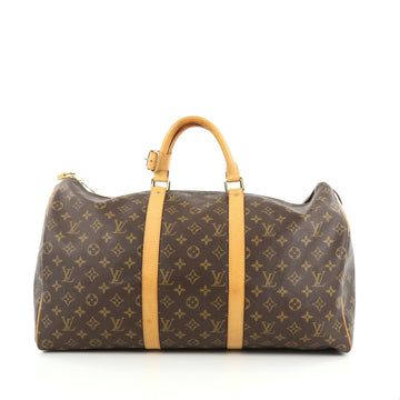 Louis Vuitton Keepall Bag Monogram Canvas 50 Brown