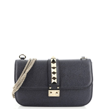 Valentino Glam Lock Shoulder Bag Leather Medium