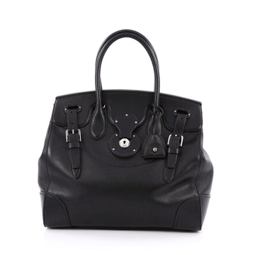 Ralph Lauren Collection Soft Ricky Handbag Leather 33 Black