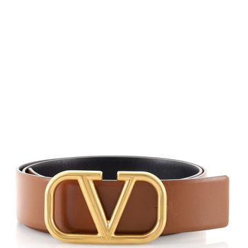 Valentino VLogo Reversible Belt Leather Wide
