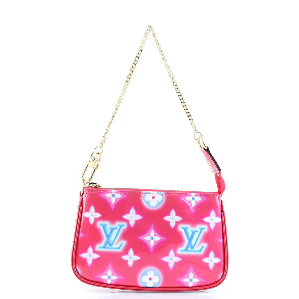 Louis Vuitton Pochette Accessoires Valentine Neon Monogram Vernis Mini Pink  1630151