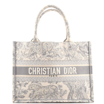 Christian Dior Book Tote Embroidered Canvas Medium