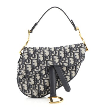 Christian Dior Saddle Handbag Oblique Canvas Mini