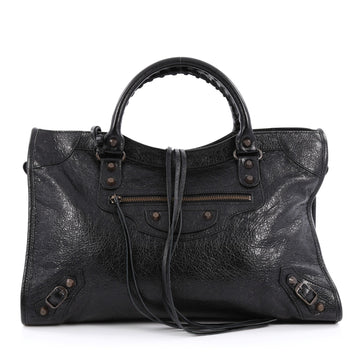 Balenciaga City Classic Studs Handbag Leather Medium