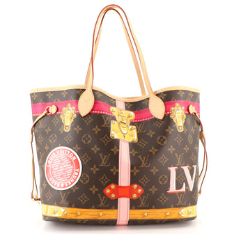 Louis Vuitton Neverfull NM Tote Limited Edition Summer Trunks Monogram Canvas MM