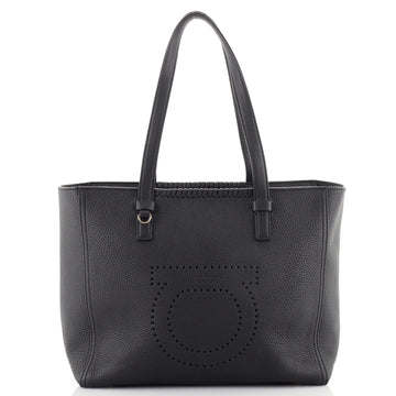 Salvatore Ferragamo Marta Tote Perforated Leather Medium