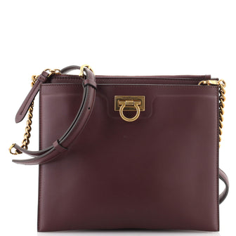 Salvatore Ferragamo Trifolio Crossbody Bag Leather