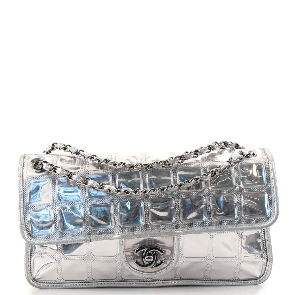 Chanel Ice Cube Flap Bag Quilted Vinyl Clear 24086735