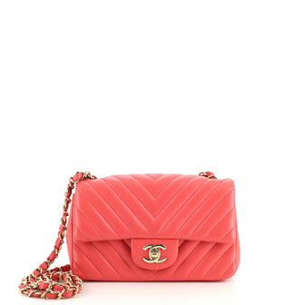 Chanel Classic Single Flap Bag Chevron Lambskin Mini