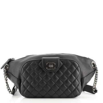 Chanel Casual Rock Waist Bag Quilted Calfskin