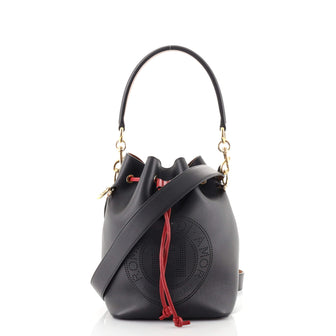 Fendi Mon Tresor Bucket Bag Perforated Leather Small