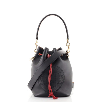 Fendi Mon Tresor Bucket Bag Perforated Leather Small