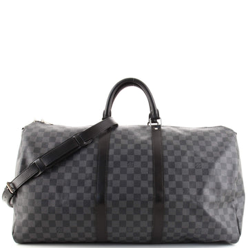 Louis Vuitton Keepall Bandouliere Bag Damier Graphite 55