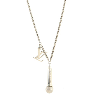 Louis Vuitton LV DJ Vocabulary Microphone Pendant Necklace Metal
