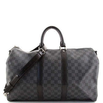 Louis Vuitton Keepall Bandouliere Bag Damier Graphite 45