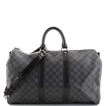 Louis Vuitton Keepall Bandouliere Bag Damier Graphite 45