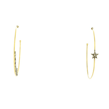 Christian Dior J'Adior Hoop Earrings Metal with Crystals