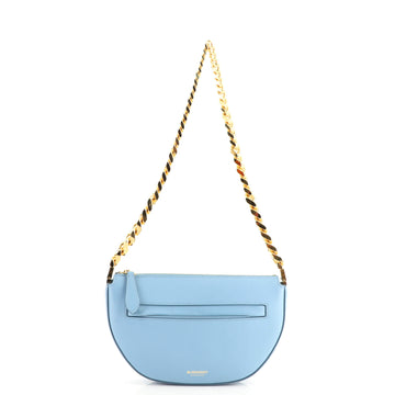 Burberry Olympia Zip Chain Shoulder Bag Leather Mini