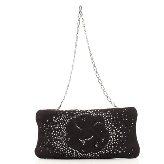 Camellia Diamante Convertible Clutch Crystal Embellished Satin Small