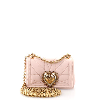 Dolce & Gabbana Devotion Shoulder Bag Quilted Leather Mini