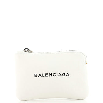 Balenciaga Everyday Logo Pouch Printed Leather Small