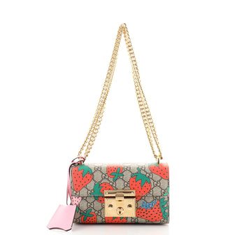 Gucci Padlock Shoulder Bag Printed GG Coated Canvas Small