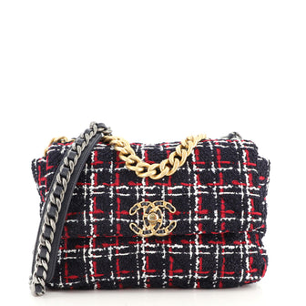 Chanel 19 Flap Bag Quilted Tweed Medium
