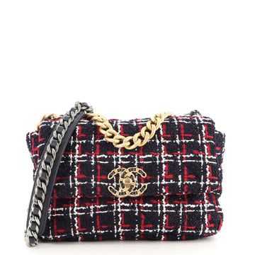 Chanel 19 Flap Bag Quilted Tweed Medium