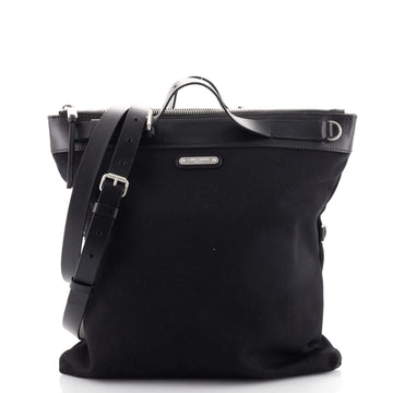 Saint Laurent ID Flat Messenger Bag Canvas Medium