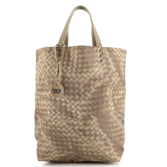 Bottega Veneta Intrecciolusion Tote Printed Nylon Tall