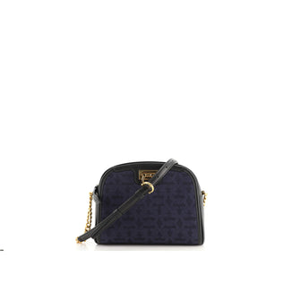 Salvatore Ferragamo Trifolio Crossbody Bag Printed Canvas with Leather Mini