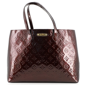 Louis Vuitton Wilshire Handbag Monogram Vernis MM