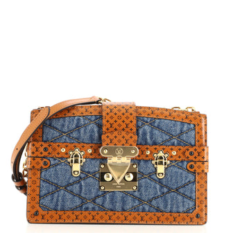 Louis Vuitton Trunk Clutch Malletage Denim with Monogram Leather