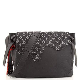 Louis Vuitton Nigo Besace Tokyo Messenger Bag Monogram Denim and Taurillon Leather