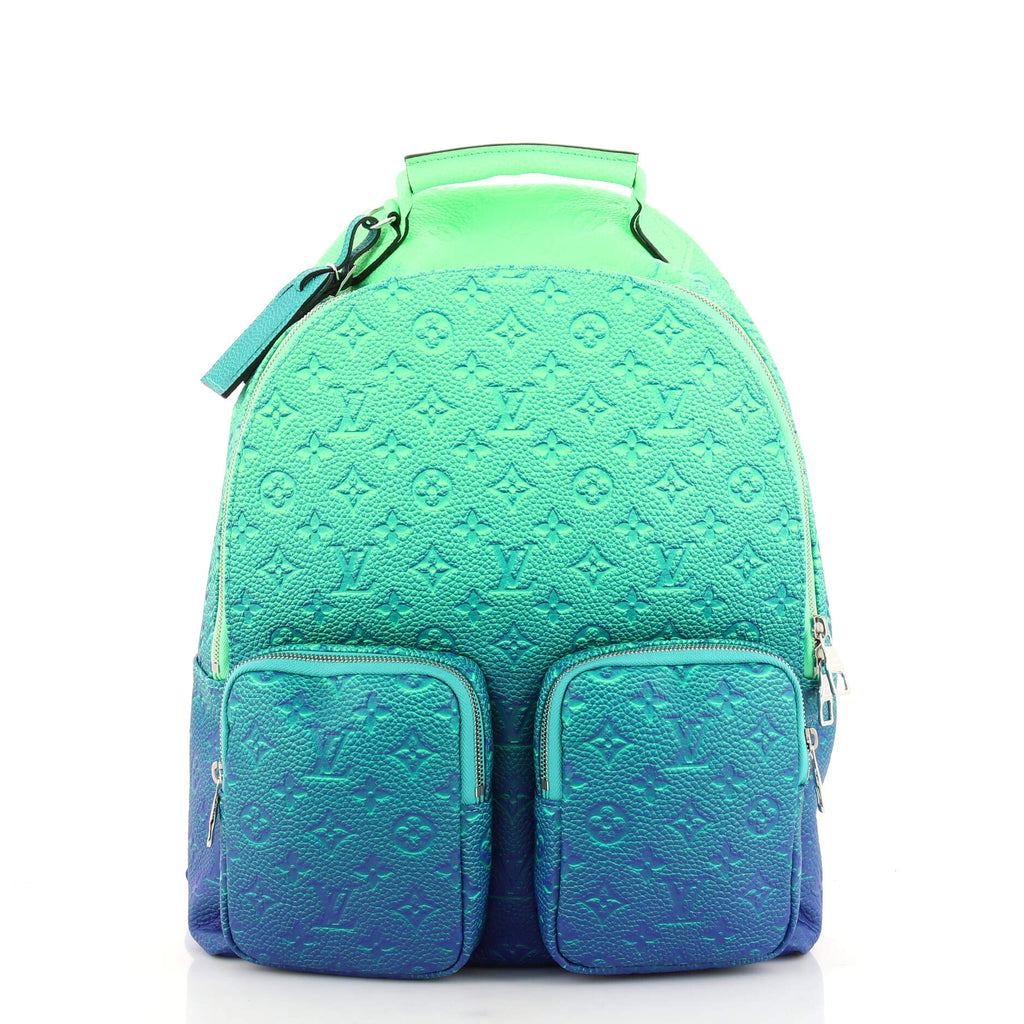 louis vuitton backpack multipocket clouds monogram blue Louis Vuitton Multipocket Backpack Limited Edition Illusion Monogram Taurillon Leather 163115
