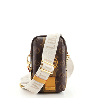Louis Vuitton Nigo Flap Double Phone Pouch Limited Edition Stripes Monogram Canvas