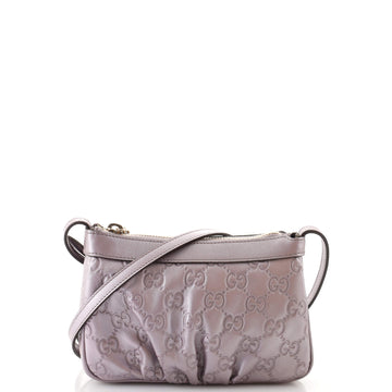 Gucci Lovely Heart Interlocking G Crossbody Bag Guccissima Leather Small