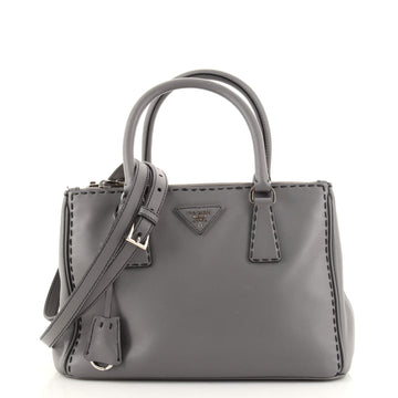 Prada Galleria Double Zip Tote Stitched City Calf Small