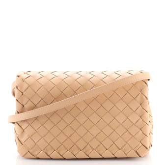 Bottega Veneta Convertible Flap Shoulder Bag Intrecciato Nappa Small