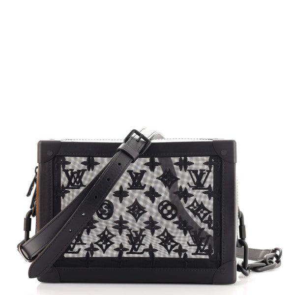 Louis Vuitton Soft Trunk Bag Monogram See Through Mesh Black 163115337