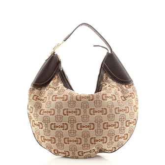 Gucci Glam Hobo Horsebit Canvas Medium