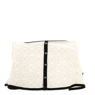 Sell Chanel Camellia Handbag Raincoat Printed PVC - White