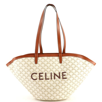 Celine Couffin Bag Triomphe Coated Canvas Medium