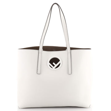 Fendi Logo Shopper Tote Leather