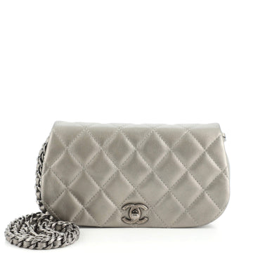 Chanel CC Saddle Full Flap Wallet on Chain Quilted Lambskin