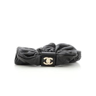 Chanel CC Scrunchie Quilted Lambskin and Metal