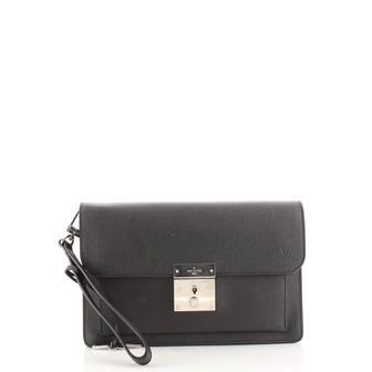 Louis Vuitton Neo Belaia Clutch Taiga Leather