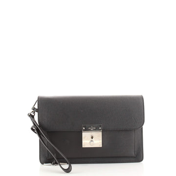 Louis Vuitton Neo Belaia Clutch Taiga Leather