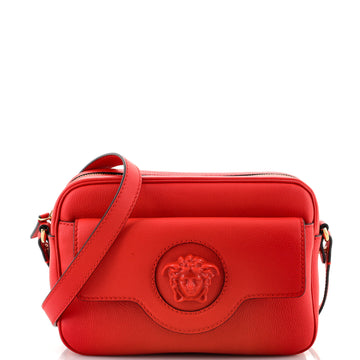 Versace La Medusa Flap Pocket Camera Bag Leather Small